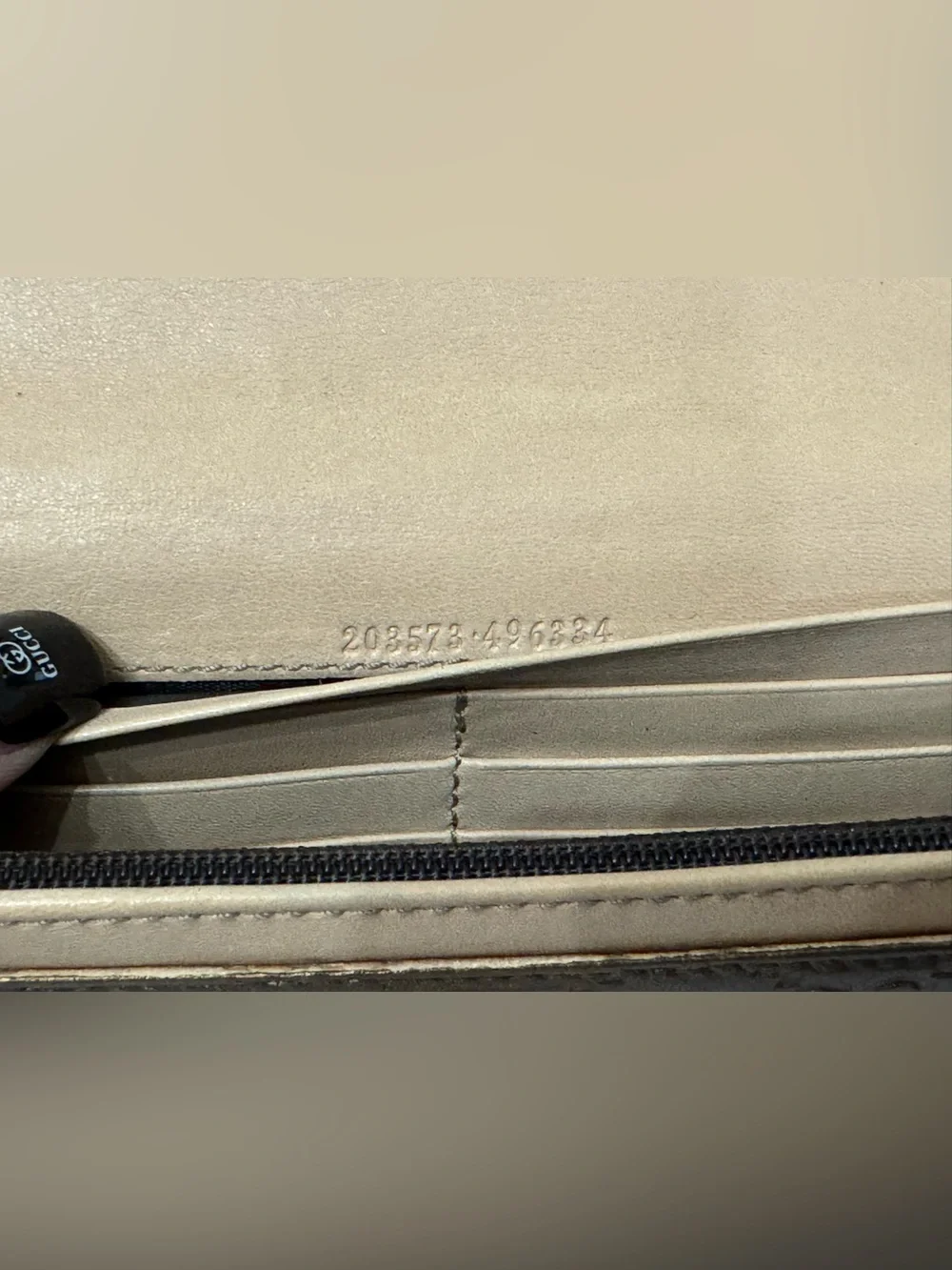 Gucci Metallic Gold GG-Embossed Continental Wallet